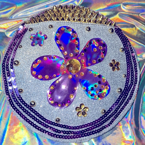 Rainbows and Flowers Rave Hat - Picture 9 of 16